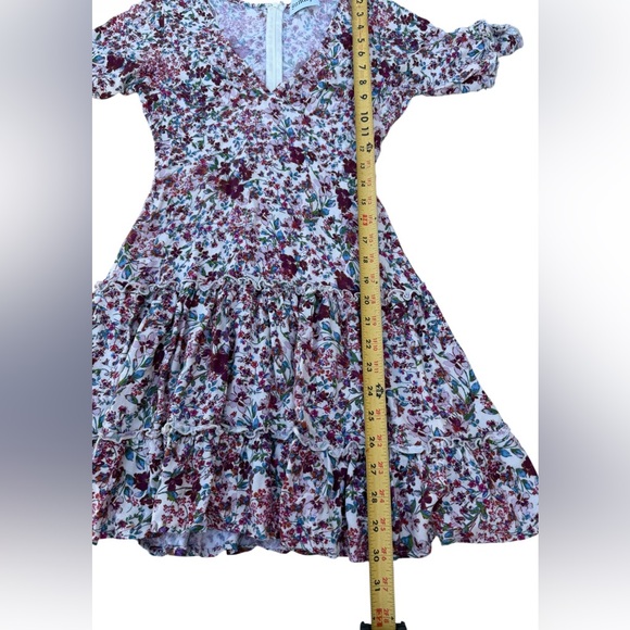 Sundays Floral V-Neck Ruffle Dress - Picture 6 of 7
